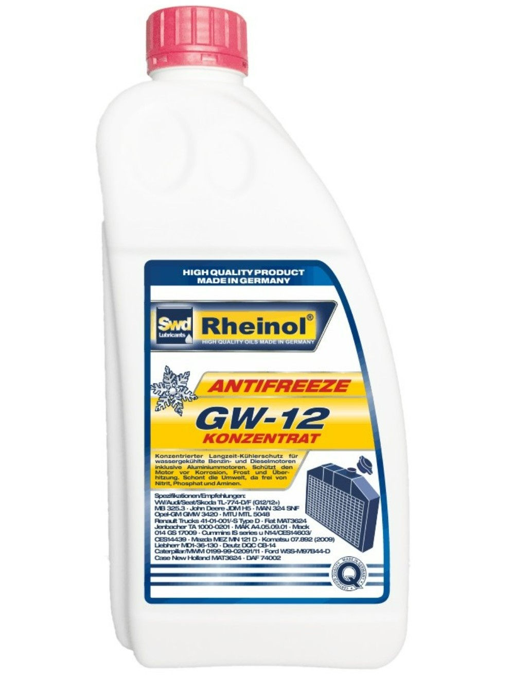 Охлаждающая жидкость SWD Rheinol Antifreeze GW-12 Konzentrat 1,5 л